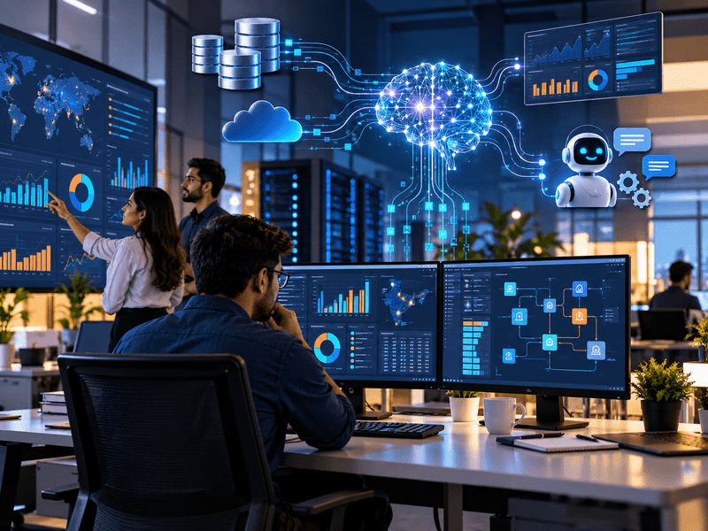 AI and data analytics visualization