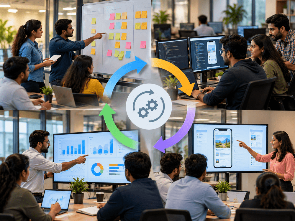 Compsphere agile team running a sprint planning session